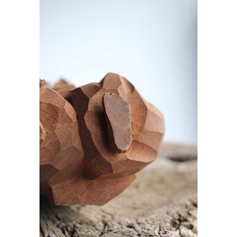 能木彫 牧俊高 [能樂 翁]　X341 