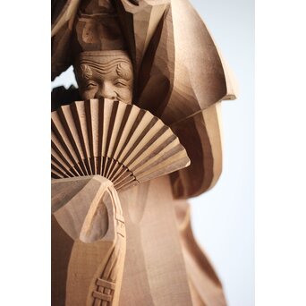 能木彫 牧俊高 [能樂 翁]　X341 