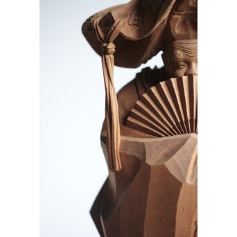 能木彫 牧俊高 [能樂 翁]　X341 