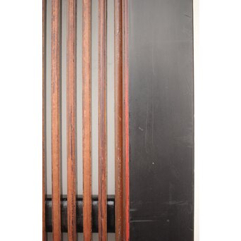 牡丹獅子金具 黒枠 細格子蔵戸　W064YD 