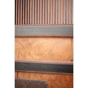 牡丹獅子金具 黒枠 細格子蔵戸　W064YD 