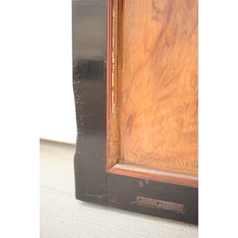 牡丹獅子金具 黒枠 細格子蔵戸　W064YD 