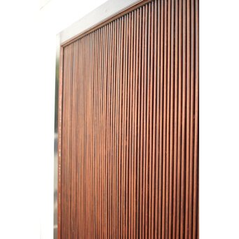 牡丹獅子金具 黒枠 細格子蔵戸　W064YD 