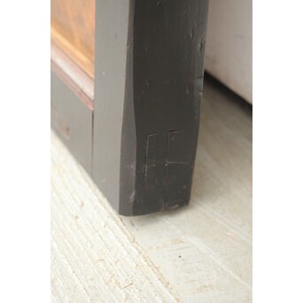 牡丹獅子金具 黒枠 細格子蔵戸　W064YD 