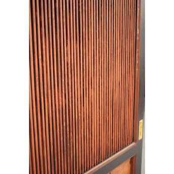 牡丹獅子金具 黒枠 細格子蔵戸　W064YD 