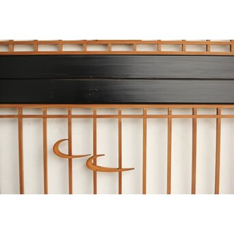 四君子 黒枠欄間 2枚1組　R0172 