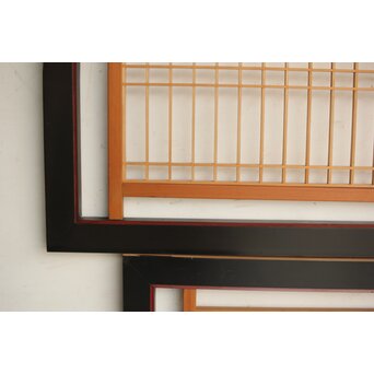 幅広 黒枠筬欄間 2枚1組　R0173 