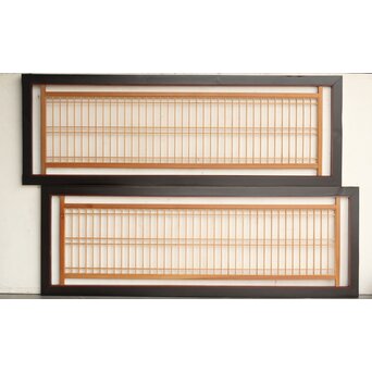 幅広 黒枠筬欄間 2枚1組　R0173 
