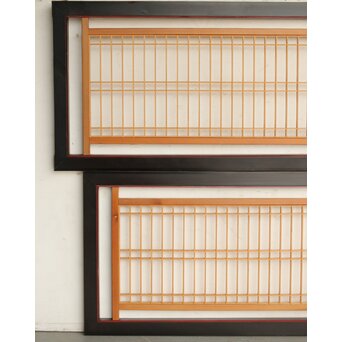 幅広 黒枠筬欄間 2枚1組　R0173 