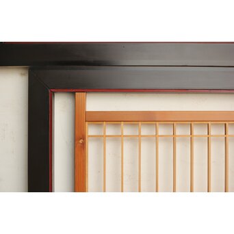 幅広 黒枠筬欄間 2枚1組　R0173 