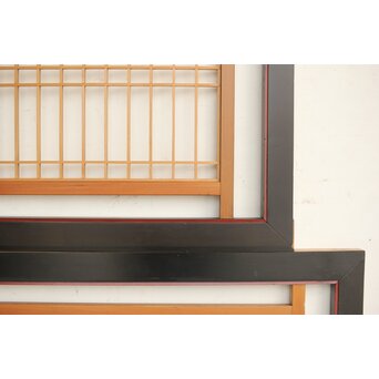 幅広 黒枠筬欄間 2枚1組　R0173 