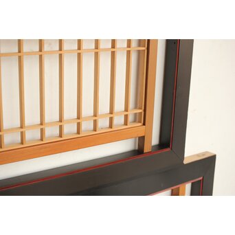 幅広 黒枠筬欄間 2枚1組　R0173 