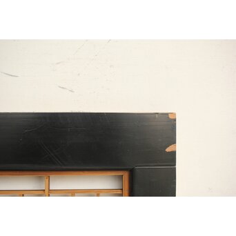 鶴亀木彫 筬欄間 2枚1組　R0175 