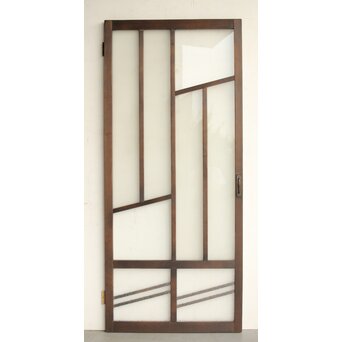 幾何学デザイン 黒ガラス戸　GD0101 