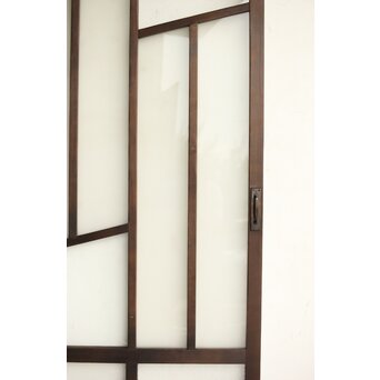 幾何学デザイン 黒ガラス戸　GD0101 