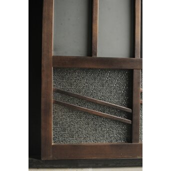 幾何学デザイン 黒ガラス戸　GD0101 