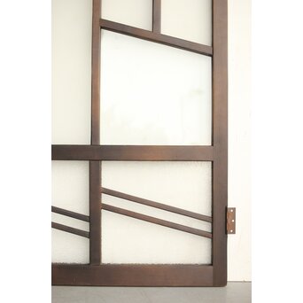 幾何学デザイン 黒ガラス戸　GD0101 