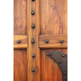 総欅 格子蔵戸　W065Y 