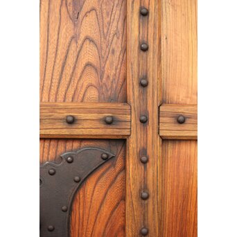 総欅 格子蔵戸　W065Y 