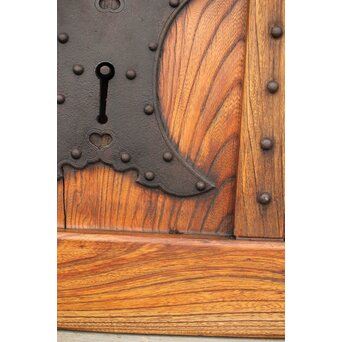 総欅 格子蔵戸　W065Y 