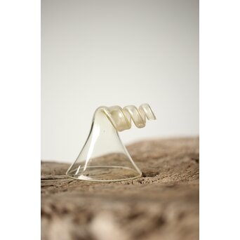 つる朝顔形 江戸ガラス べく盃　Y037 