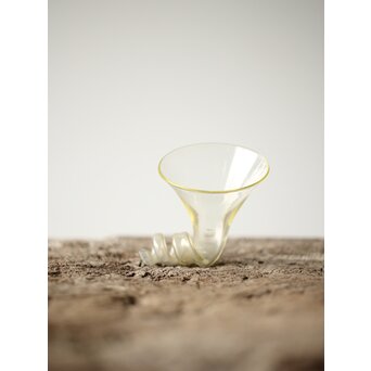 つる朝顔形 江戸ガラス べく盃　Y037 