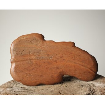 指物師 伊藤小平 上杢葉盆 煎茶盆　X344 