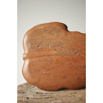 指物師 伊藤小平 上杢葉盆 煎茶盆　X344 