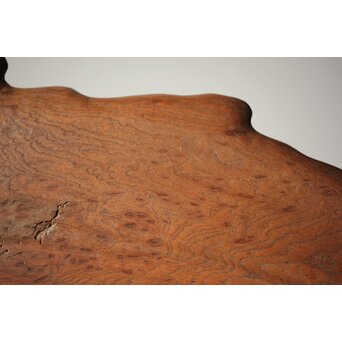 指物師 伊藤小平 上杢葉盆 煎茶盆　X344 