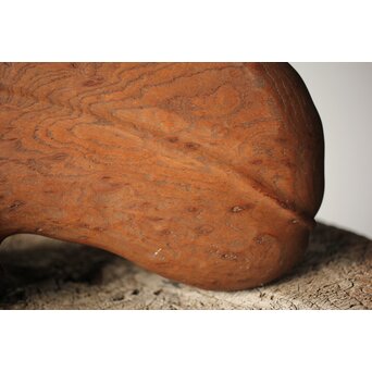 指物師 伊藤小平 上杢葉盆 煎茶盆　X344 