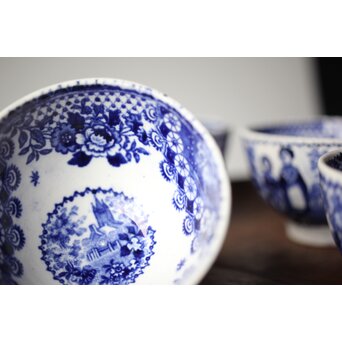 デルフト焼 煎茶碗7客　P334 