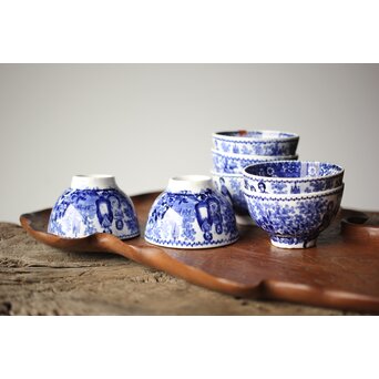 デルフト焼 煎茶碗7客　P334 