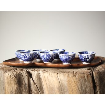 デルフト焼 煎茶碗7客　P334