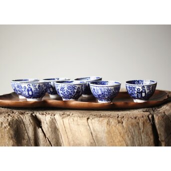 デルフト焼 煎茶碗7客　P334 