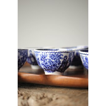デルフト焼 煎茶碗7客　P334 
