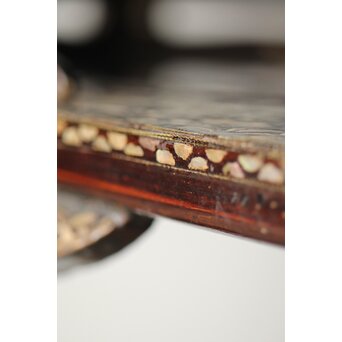 唐物 鷺足三脚卓 螺鈿卓 月光如水水如天　Q300 