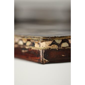 唐物 鷺足三脚卓 螺鈿卓 月光如水水如天　Q300 