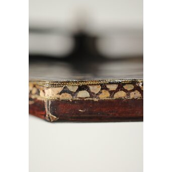 唐物 鷺足三脚卓 螺鈿卓 月光如水水如天　Q300 