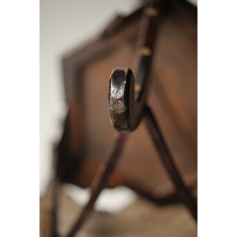 唐物 鷺足三脚卓 螺鈿卓 月光如水水如天　Q300 