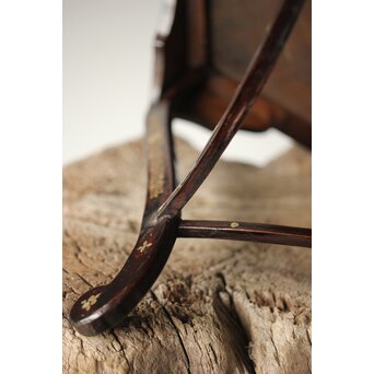 唐物 鷺足三脚卓 螺鈿卓 月光如水水如天　Q300 