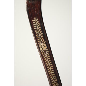 唐物 鷺足三脚卓 螺鈿卓 月光如水水如天　Q300 