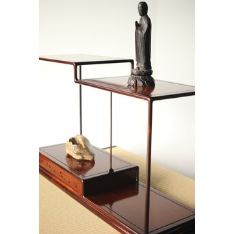 京都 洛凰 原孝道 花梨違棚　X345 