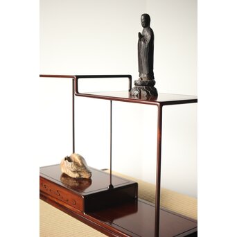 京都 洛凰 原孝道 花梨違棚　X345 