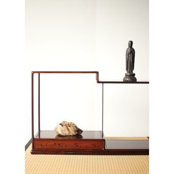 京都 洛凰 原孝道 花梨違棚　X345 