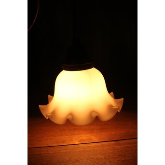 古手 乳白色ひらひら電笠　A019 