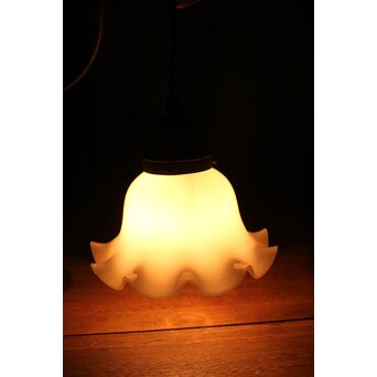 古手 乳白色ひらひら電笠　A019 