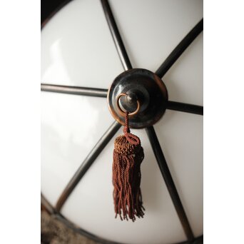 菊菱装飾 銅巻電笠照明　A021 