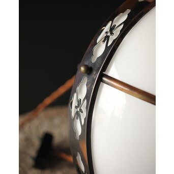 菊菱装飾 銅巻電笠照明　A021 