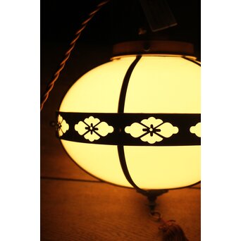 菊菱装飾 銅巻電笠照明　A021 