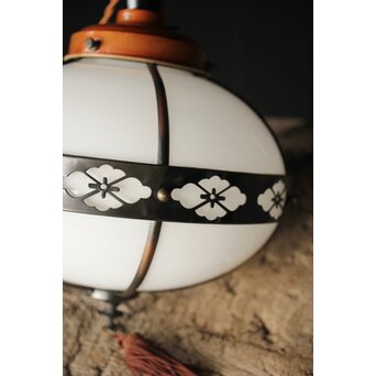 菊菱装飾 銅巻電笠照明　A021 